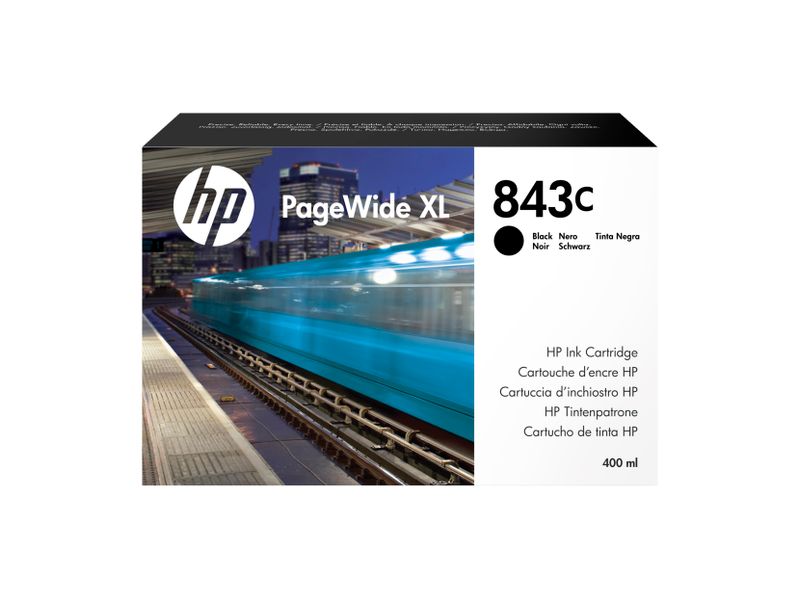 HP 843C ink. PageWide, 400 ml - černá