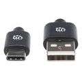 MANHATTAN Kabel, USB-A/USB-C, 0,5 m, černý