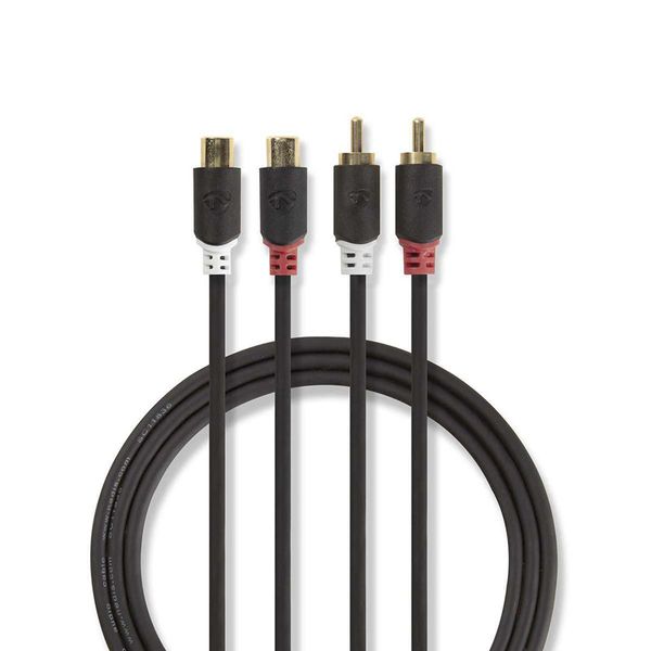 Kabel 2x Cinch konektor/2x Cinch zdířka 2m NEDIS CABW24205AT20