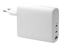 Síťový adaptér - 140 watt - napájení Power Delivery 3.1 - 3 výstupní konektory (USB-C, USB) - bílá - Evropa