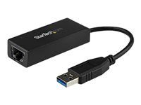 Startech USB 3.0 to Gigabit Ethernet Adapter - 10/100/1000 NIC Network Adapter - USB 3.0 Laptop to RJ45 LAN (USB31000S) - Sítový adaptér - USB 3.0 - Gigabit Ethernet - cerná