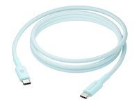 USB kabel - USB-C (M) do USB-C (M) - 1.5 m - pletený, Podpora USB-C Power Delivery (60 W) - modrá