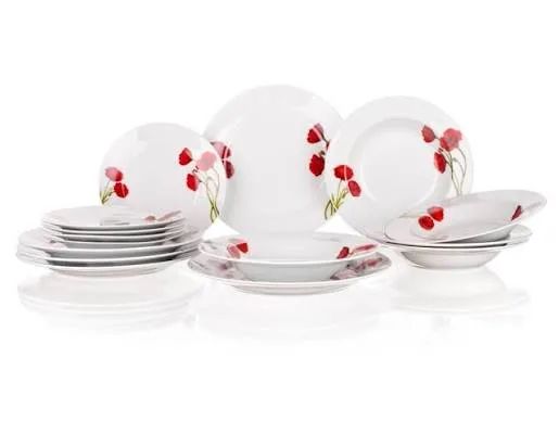 Jedálenský servis Banquet red poppies maki červený