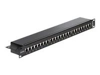Propojovací panel - CAT 6 - RJ-45 X 24 - černá - 1U - 19"