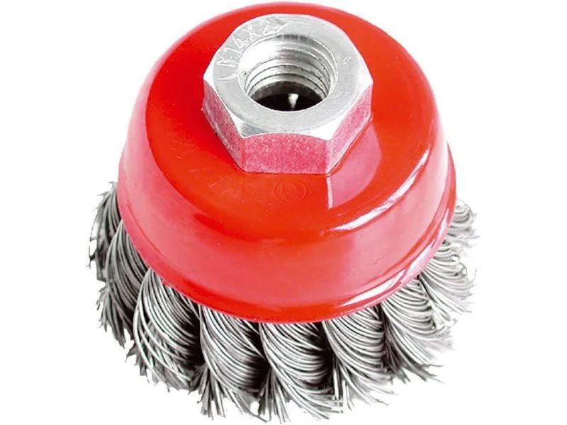 Kartáč hrnkový copánkový, O 65mm, vlněný drát S 0,5mm, M14x2mm EXTOL-CRAFT