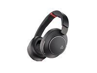 Voyager Surround 80 series - náhlavní souprava - plná velikost - Bluetooth - bezdrátový - odstranění šumu - UBS-C přes adaptér Bluetooth - černá - certifikováno UC