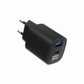 GEMBIRD Nabíječka, USB/USB-C, 30W, černá