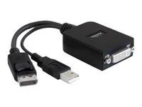 Adaptér DisplayPort - dva spoje - DVI-I (F) do DVI-I, USB (pouze napájení) (M) - 23 cm - aktivní