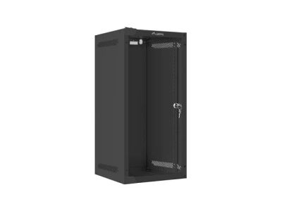 Lanberg racková skříň 10" nástěnná 12u/280x310 (flat pack) s prosklenými dveřmi černá