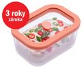 STATUS Viva skleněná vakuová dóza 0,5l 131100, lososová