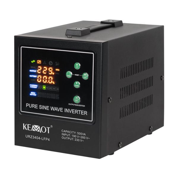 Zdroj záložní KEMOT PROsinus-500-LFP4 12V 230V 500VA 300W Black