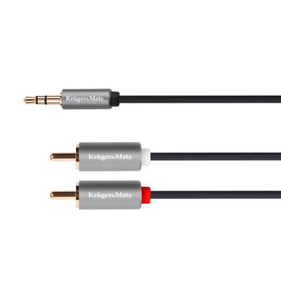 Kabel Jack 3.5mm stereo/2x Cinch 3m KRUGER & MATZ KM1216 Basic