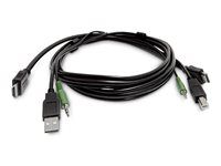 Startech - Kabel adaptéru - HDMI, USB typ A, audio jack 3,5 mm s piny (male) do HDMI, USB Type B, audio jack 3,5 mm s piny (male) - 3 m