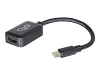 Mini DP to HDMI Adapter - DisplayPort 1.2 - Black - M/F - Video adaptér - Mini DisplayPort s piny (male) do HDMI se zdířkami (female) - 20.3 cm - odstíněný - černá
