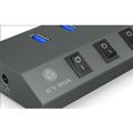 RAIDSONIC ICY BOX - 7x USB 3.0, 1x USB Type C, HUB