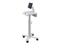 Vozík - pro tablet/klávesnice - zdravotní - kov - bílá, hliník - velikost obrazovky: až do 12" - kompatibilní s TAA