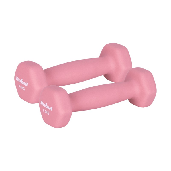 Sada litinových a neoprenových činek HEX REBEL RBA-2330-0,5 2x0,5kg