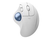 Kulový ovládač - ergonomický - optický - 5 tlačítka - bezdrátový - Bluetooth, 2.4 GHz - USB přijímač Logitech Logi Bolt - krémová