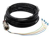 AXIS TX1204 - Sítový kabel - jednoduchý režim LC (M) do otevrený konec - 5 m - 7.8 mm - optické vlákno - neobsahuje halogen - cerná (RAL 9005)