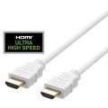 DELTACO Kabel HDMI 2.1 M/M 1m, 8K Ultra High, bílý