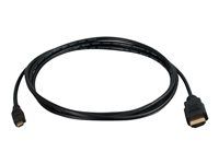 1080p - M/M - Kabel HDMI s ethernetem - 19 pin micro HDMI Type D s piny (male) do HDMI s piny (male) - 3.05 m - odstíněný - černá