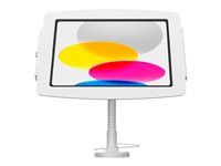 Compulocks iPad 10th-11th (A16) Gen Space Enclosure Flex Arm Mount White - Montážní sada (kryt, úchyt flexibilního ramene) - pro tablet - stand - uzamykatelný - hliníkový kryt - bílá - velikost obrazovky: 10.9" - montáž na stenu, možná montáž na povrch, na stul - pro Apple 10.9-inch iPad (10. generace)