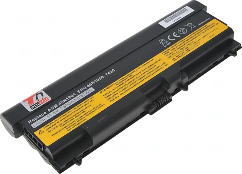 Baterie T6 Power Lenovo ThinkPad T430, T430i, T530, T530i, L430, L530, W530, 7800mAh, 87Wh, 9cell