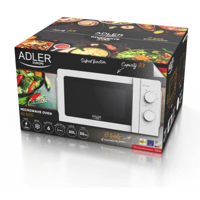 ADLER AD 6205, Mikrovlnná trouba, bílá