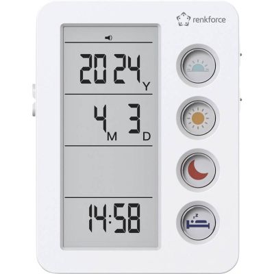 Budík RENKFORCE RF-4883628 s připomínkovačem léků
