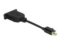 Video adaptér - jeden spoj - Mini DisplayPort (M) s jazýčkem do DVI-I (F) - DisplayPort 1.1 - 15 cm - neobsahuje halogen - černá