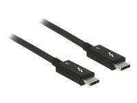 Kabel Thunderbolt - USB-C (M) do USB-C (M) - USB 3.1 Gen 2 / Thunderbolt 3 / DisplayPort 1.2a - 20 V - 5 A - 50 cm - podporuje 4K - černá