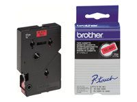 Černá, červená - Role (1,2 cm x 7,7 m) 1 kusy páska pro tiskárnu - pro P-Touch PT-15, PT-20, PT-2000, PT-3000, PT-500, PT-5000, PT-6, PT-8, PT-8E