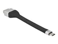 Adaptér USB/VGA - USB-C (M) do HD-15 (VGA) (F) - Displayport 1.2/Thunderbolt 3 - 13 cm - plochý - černá