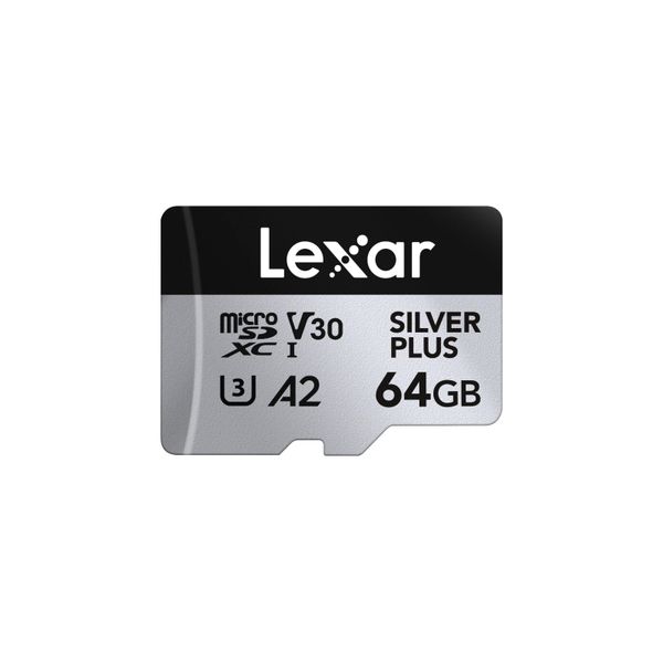 Lexar 64 GB H-P Silver Plus microSDHC s adp C10 A2