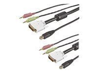 6 ft 4-in-1 USB DVI KVM Cable with Audio - USBDVI4N1A6