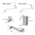 Střešní hák pro uchycení solárního panelu VARIO 5.1 2x nastavitelný