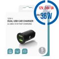 DELTACO USB-CAR128, Autonabíječka 2x USB 2.0, čí