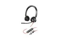 Blackwire 3300 series - náhlavní souprava - náhlavní - kabelové - USB-C - černá - certifikováno UC