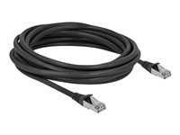 Patch kabel - RJ-45 (M) do RJ-45 (M) - 5 m - 6 mm - S/FTP - CAT 6a - lisovaný, venkovní, provedení bez hrbolků - černá