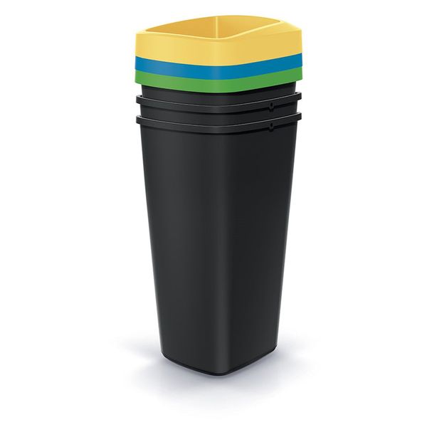 Koš odpadkový COMPACTA Q DROP SET černý 3x25l