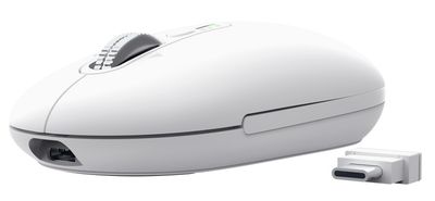 Trust Seron Slim/Kancelářská/Optická/3 200 DPI/USB+BT/Bílá