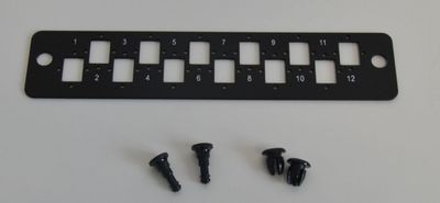 Čelo pro 19" 2U Optickou vanu pro 12xSC port