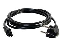 Elektrický kabel - IEC 60320 C5 do power CEE 7/7 (M) - AC 250 V - 1 m - lisovaný - černá - Evropa