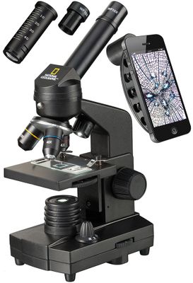 Mikroskop Bresser National Geographic 40–1280x s držákem chytrého telefonu