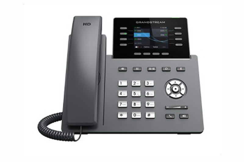 Grandstream GRP2624 SIP telefon, 2.8" TFT bar. displej, 12 SIP účty, 4 pr. tl., 2x1Gb, WiFi, BT