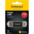 INTENSO Twist Line, USB-C/USB-A, USB klíčenka, 256GB