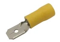 Faston konektor 6,3mm, vodič 4,0-6,0mm žlutý