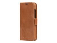 Pouzdro s klopou pro mobilní telefon - kůže full-grain - bronz - pro Samsung Galaxy A54