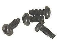12-24 Mounting Screws, Steel, Black, 100pc