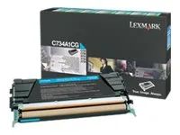 Azurová - originální - kazeta s barvivem LCCP, LRP - pro Lexmark C734, C736, X734, X736, X738